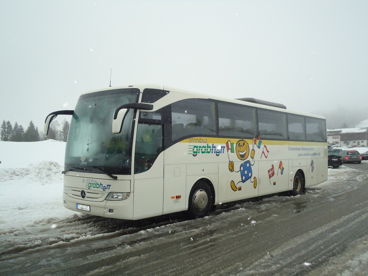 (137'622) - Aus Deutschland: Grabherr, Wartburg - RV-J 430 - Mercedes am 22. Januar 2012 in Egg, Schetteregg