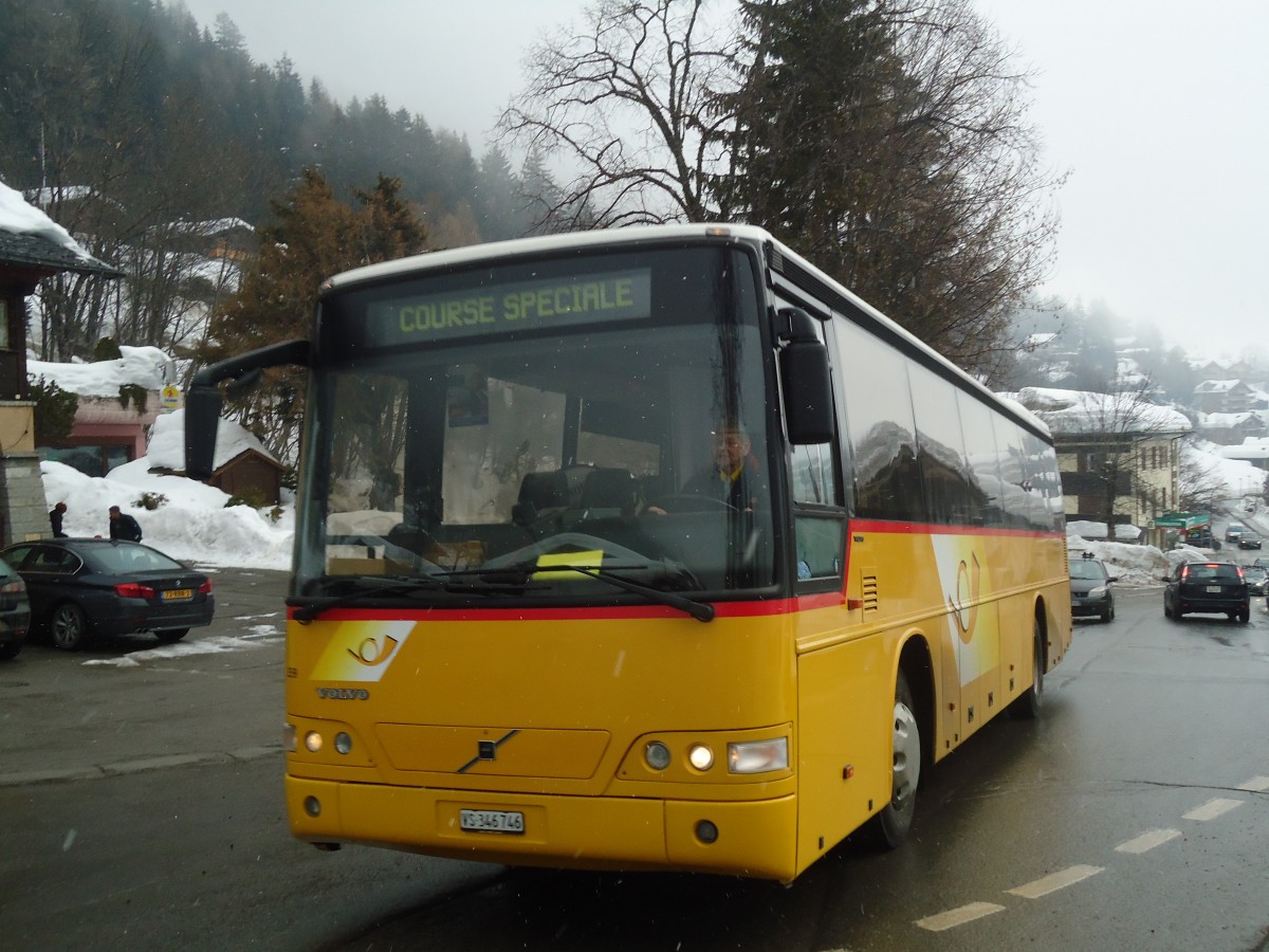 (137'752) - Buchard, Leytron - Nr. 259/VS 346'746 - Volvo (ex CarPostal Ouest; ex P 25'635) am 19. Februar 2012 in Ovronnaz, La Croise