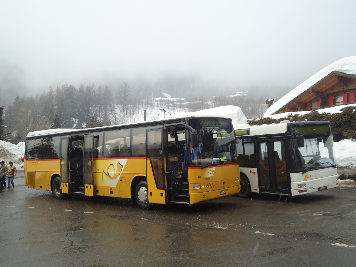 (137'756) - Buchard, Leytron - Nr. 259/VS 346'746 - Volvo (ex CarPostal Ouest; ex P 25'635) am 19. Februar 2012 in Ovronnaz, La Croise