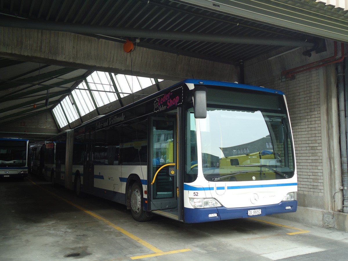 (138'015) - ZVB Zug - Nr. 52/ZG 88'052 - Mercedes am 6. Mrz 2012 in Zug, Garage