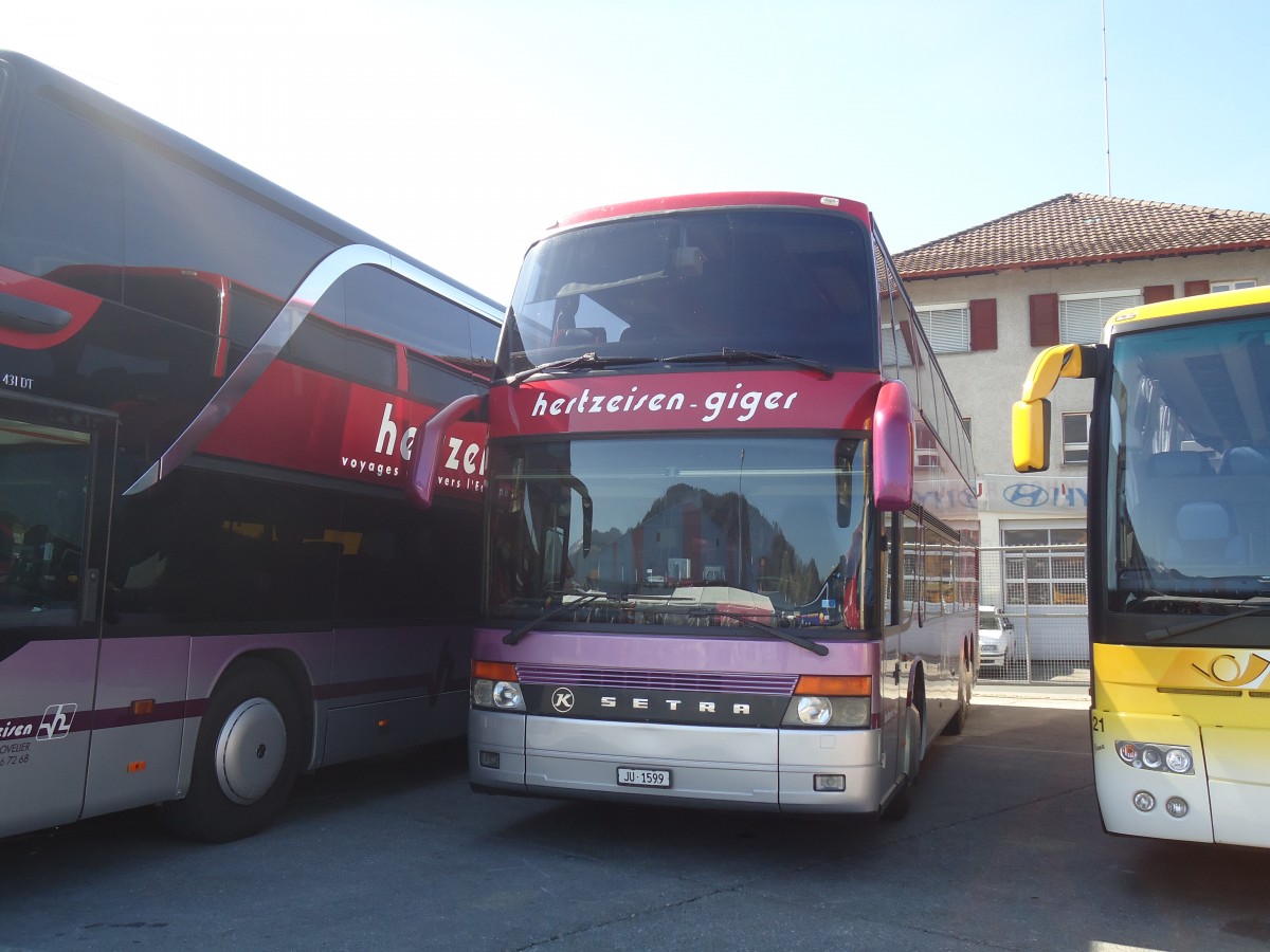 (138'340) - Hertzeisen, Glovelier - JU 1599 - Setra am 15. Mrz 2012 in Thun, Expo