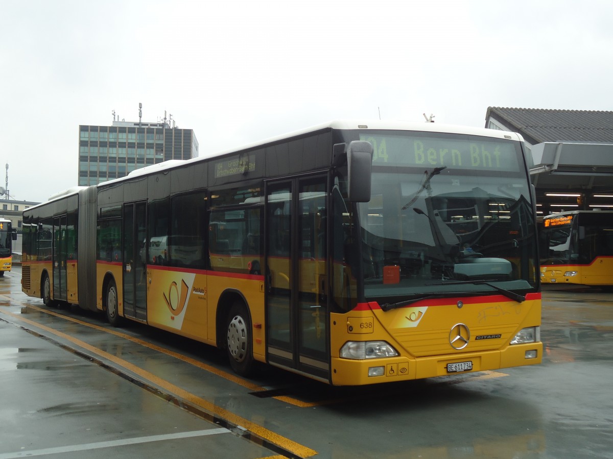 (138'536) - PostAuto Bern - Nr. 638/BE 611'734 - Mercedes am 15. April 2012 in Bern, Postautostation