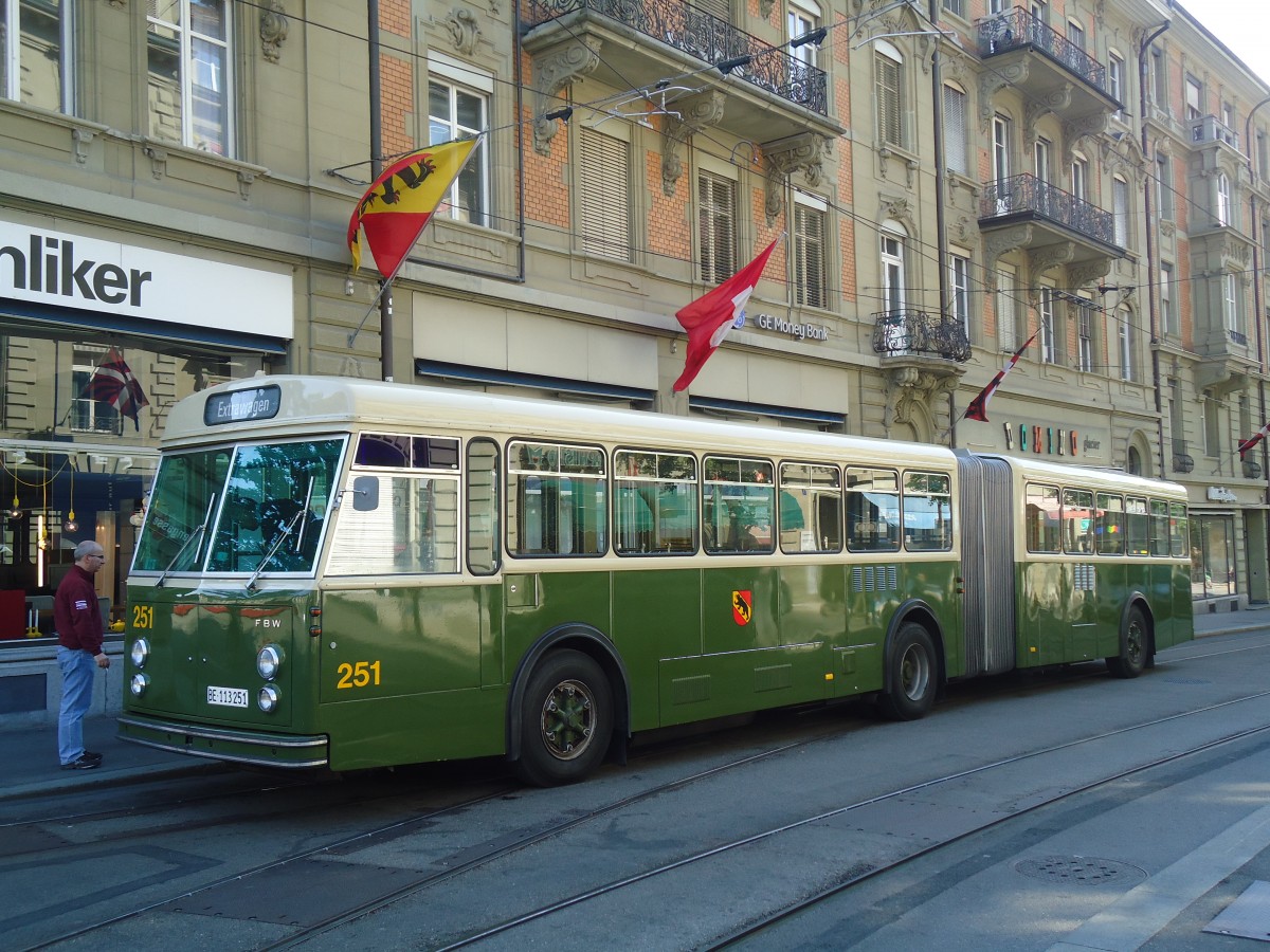 (138'732) - SVB Bern (TVB) - Nr. 251/BE 113'251 - FBW/SWS-R&J am 13. Mai 2012 in Bern, Schwanengasse