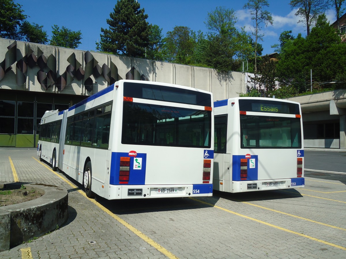 (138'776) - TL Lausanne - Nr. 554/VD 1569 - Van Hool am 13. Mai 2012 in Lausanne, Dpt Borde