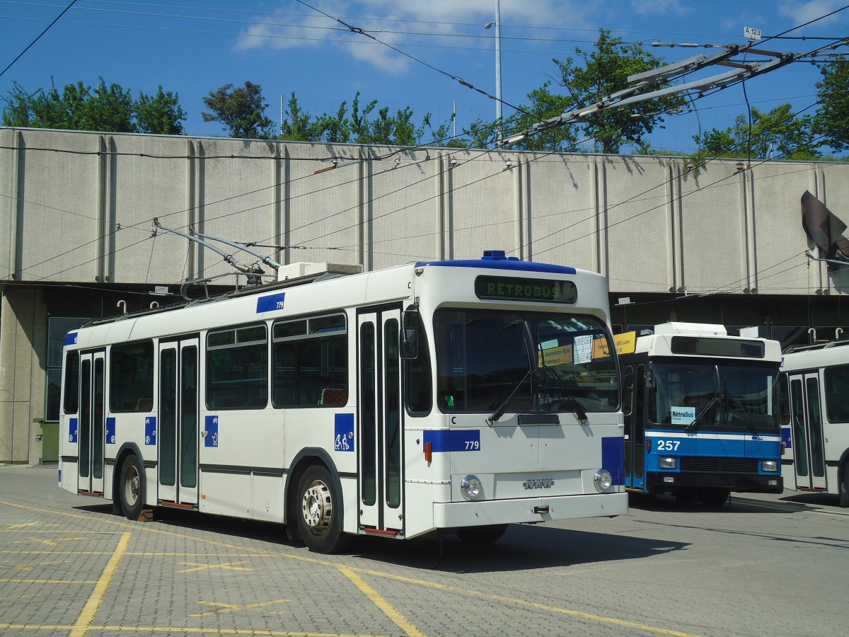 (138'785) - TL Lausanne - Nr. 779 - NAW/Lauber Trolleybus am 13. Mai 2012 in Lausanne, Dpt Borde