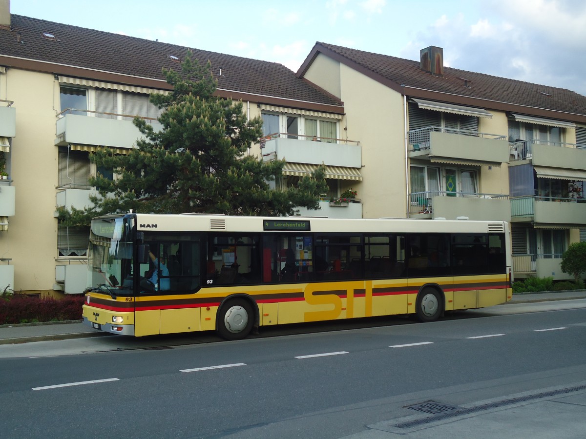 (138'793) - STI Thun - Nr. 93/BE 572'093 - MAN am 13. Mai 2012 in Thun-Lerchenfeld, Waldeck