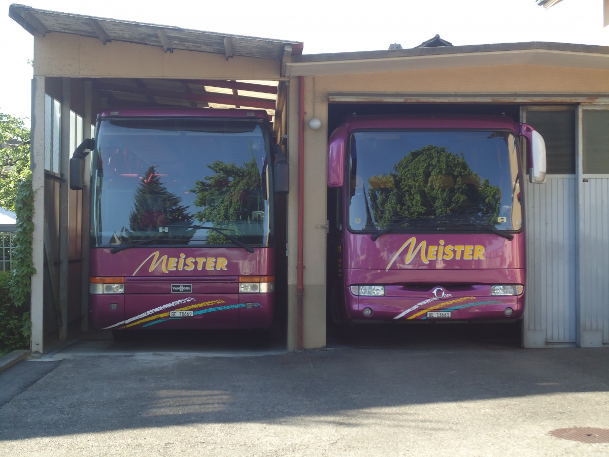 (138'795) - Meister, Thun - BE 78'669 - Van Hool + BE 13'661 - Irisbus am 14. Mai 2012 in Thun, Garage