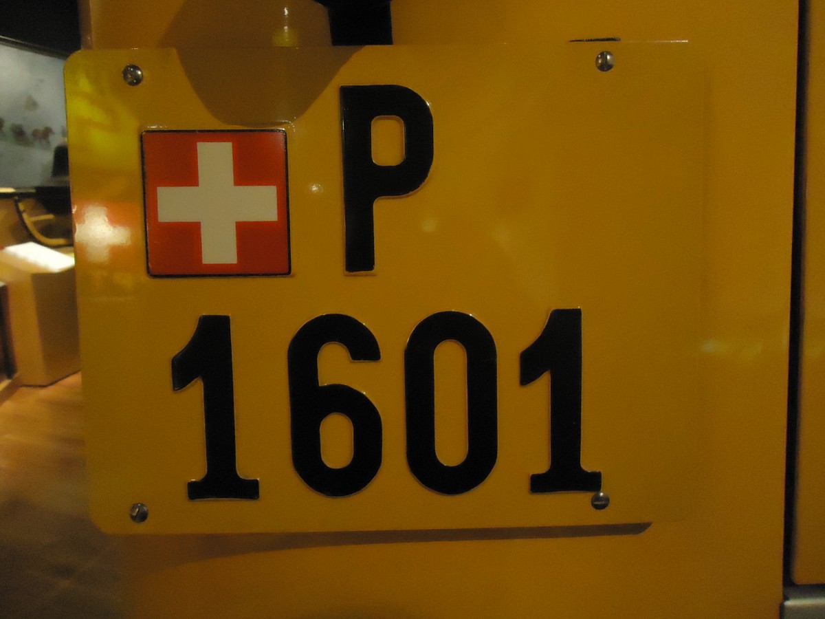 (139'308) - Schweizer Autonummer - P 1601 - am 3. Juni 2012 in Bern, Museum f�r Kommunikation