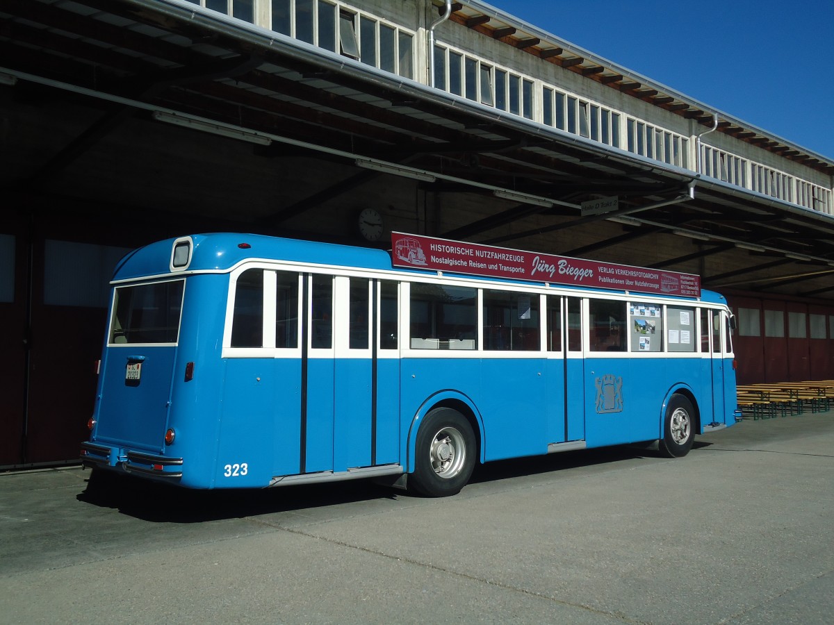 (139'483) - Biegger, Uster - Nr. 3/GL 20'323 - FBW/Tscher (ex DFB Andermatt; ex VBZ Zrich Nr. 323) am 16. Juni 2012 in Hinwil, AMP