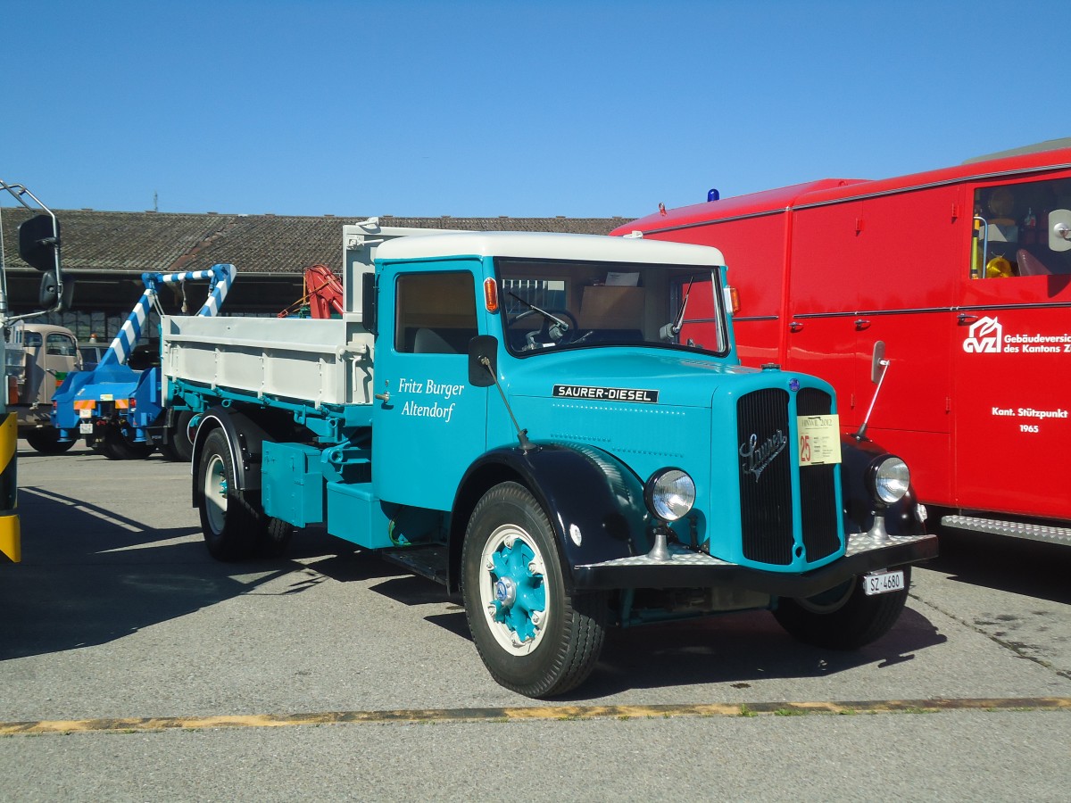 (139'549) - Burger, Altendorf - SZ 4680 - Saurer am 16. Juni 2012 in Hinwil, AMP