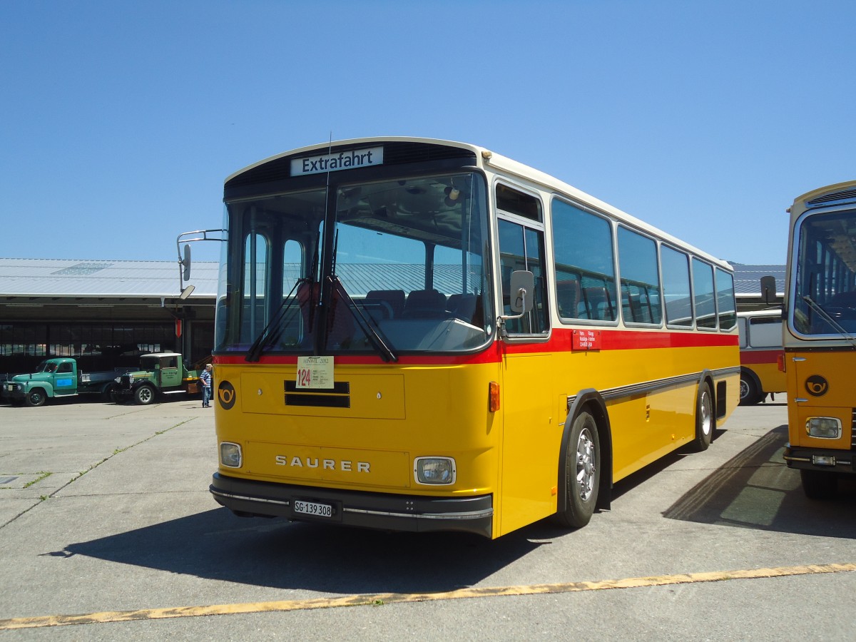 (139'788) - Regg, Rti - SG 139'308 - Saurer/Tscher (ex Gurtner, Worb; ex P 24'276) am 16. Juni 2012 in Hinwil, AMP