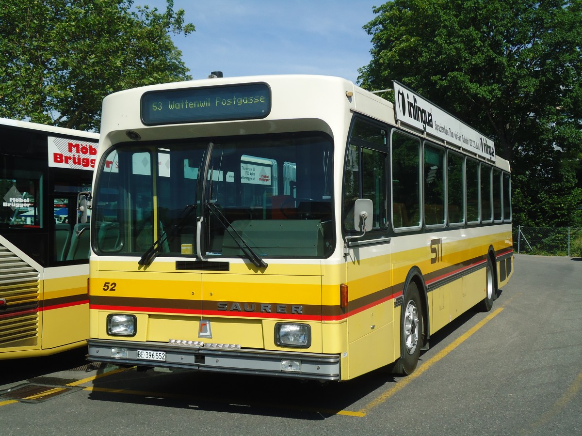 (139'991) - STI Thun - Nr. 52/BE 396'552 - Saurer/R&J am 24. Juni 2012 bei der Schifflndte Thun