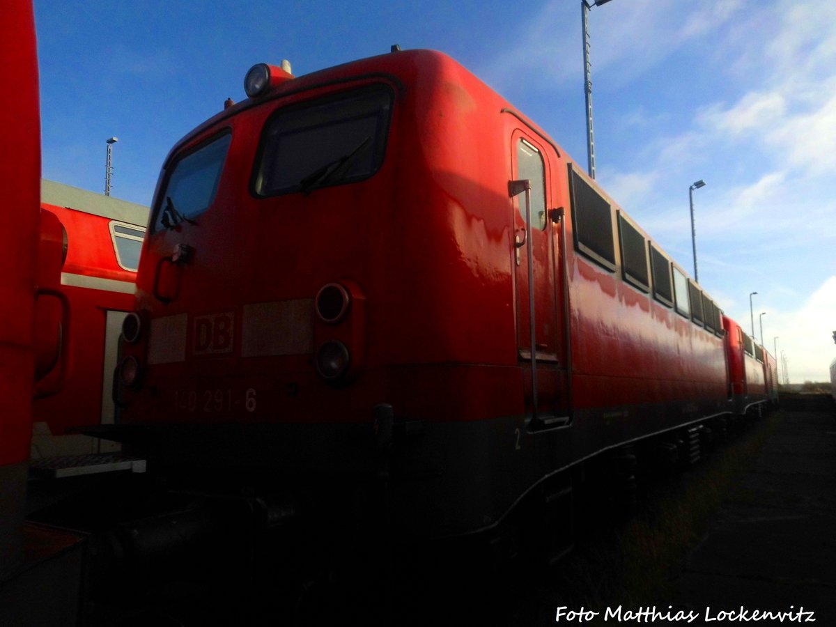 140 291 abgestellt in Mukran am 28.12.16