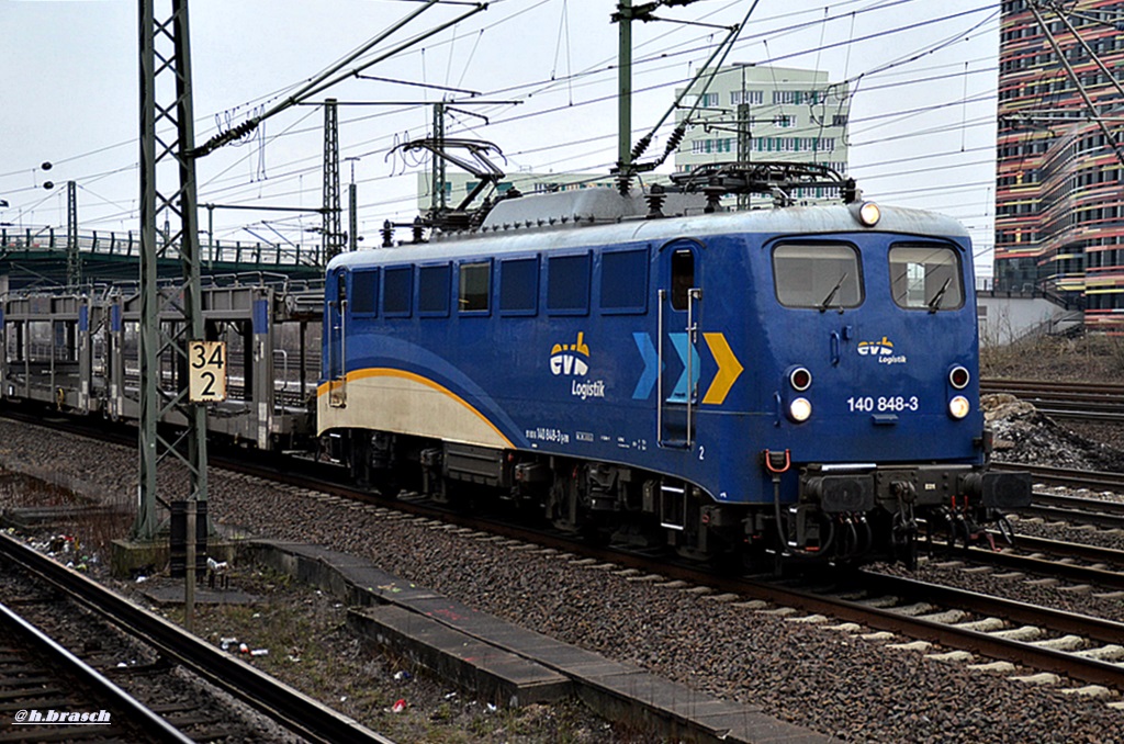 140 848-3 zog einen leeren autozug der BLG,durch hh-wilhelmsburg,20.03.15