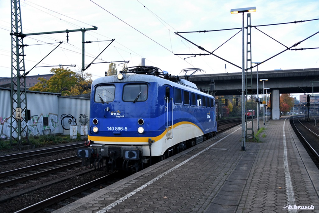 140 866-5 von EVB ist lz durch hh-harburg gefahren,06.11.18