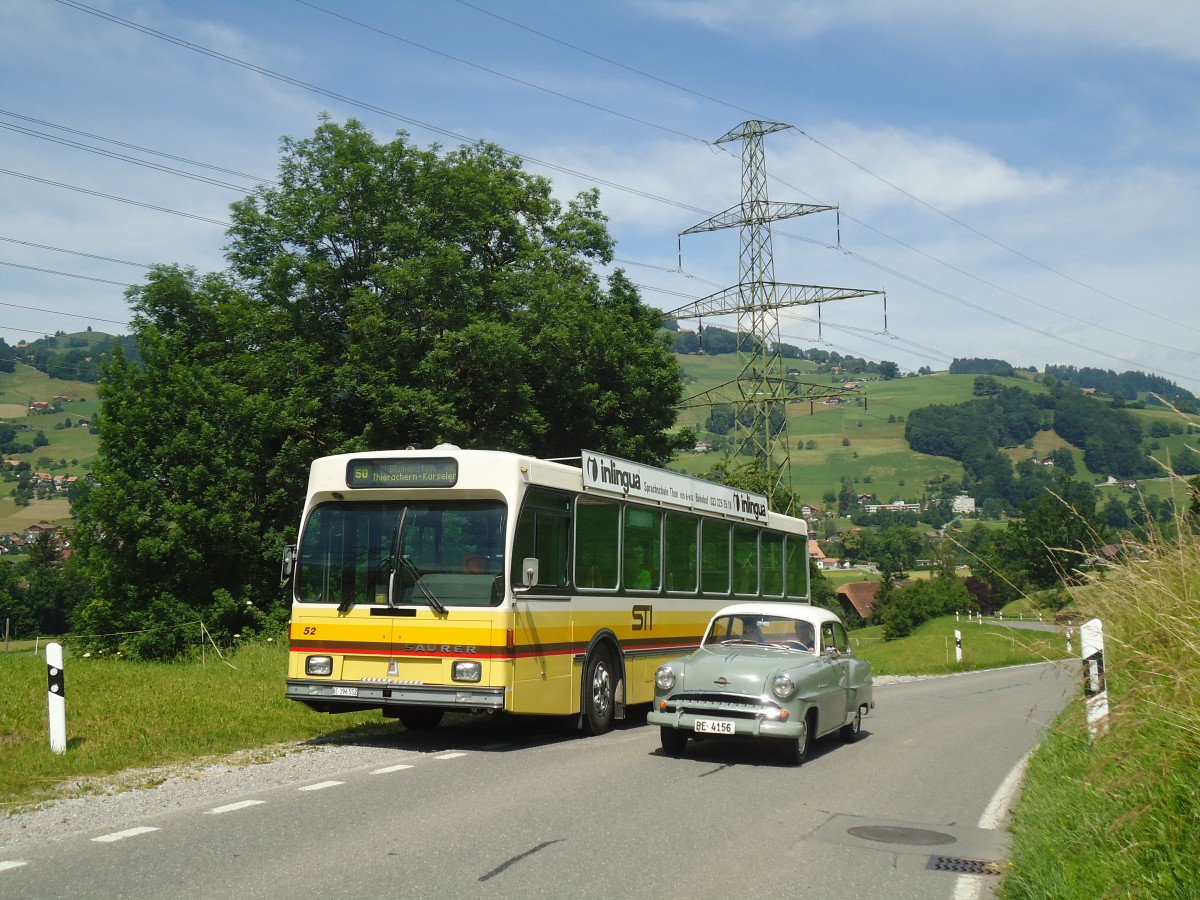 (140'035) - STI Thun - Nr. 52/BE 396'552 - Saurer/R&J am 24. Juni 2012 bei Forst