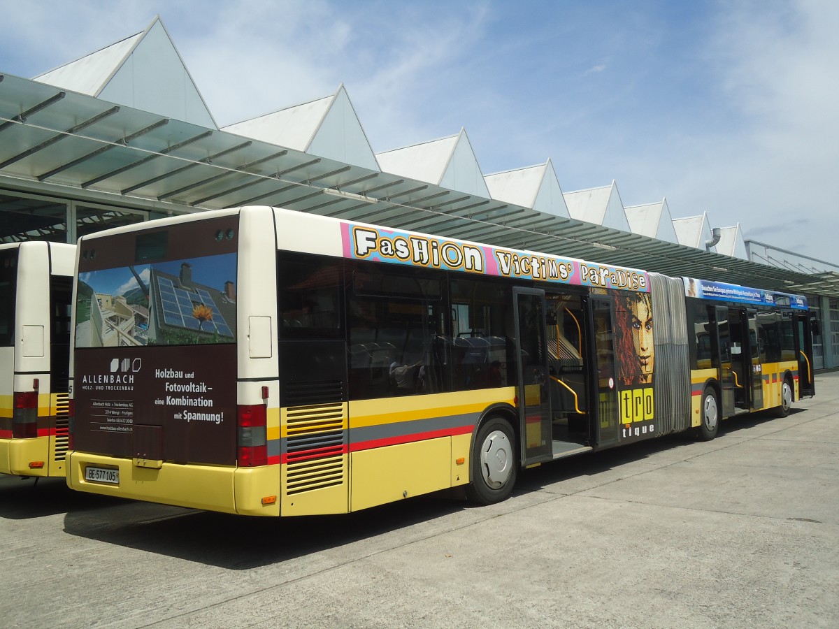 (140'059) - STI Thun - Nr. 105/BE 577'105 - MAN am 24. Juni 2012 in Thun, Garage