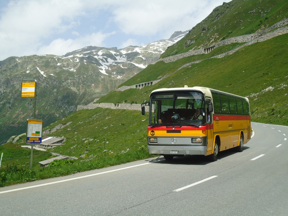 (140'277) - Mattli, Wassen - UR 9107 - Mercedes am 1. Juli 2012 in Oberwald, Muttbach