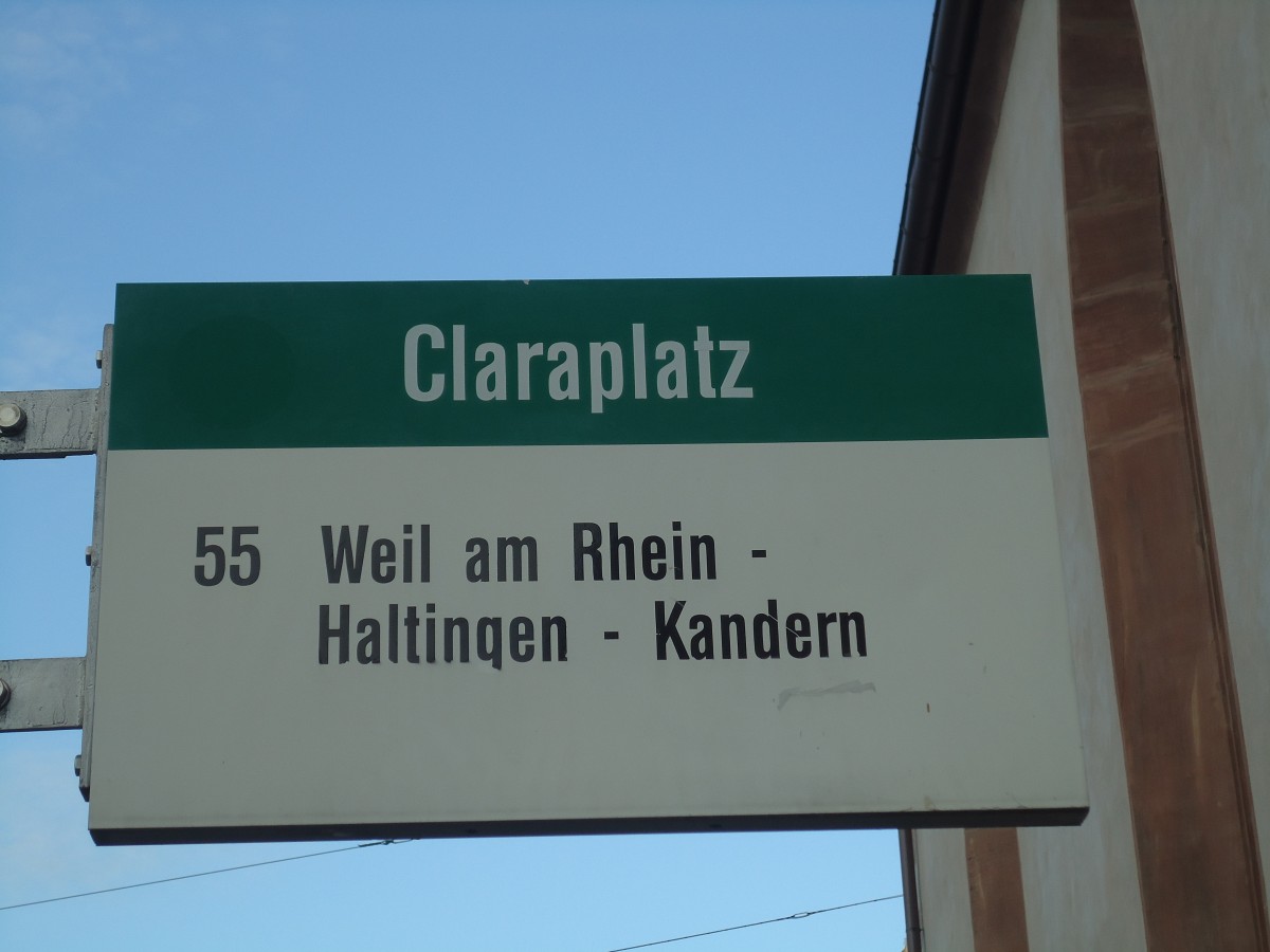 (140'523) - BVB-Haltestelle - Basel, Claraplatz - am 16. Juli 2012