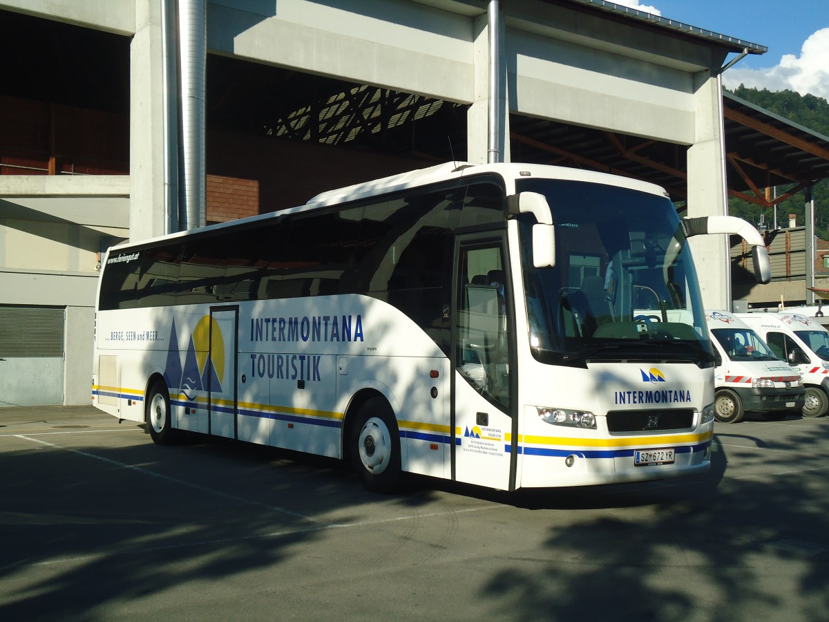 (141'060) - Aus Oesterreich: Intermontana, Achenkirch - SZ 672 YR - Volvo am 9. August 2012 in Thun, Grabengut