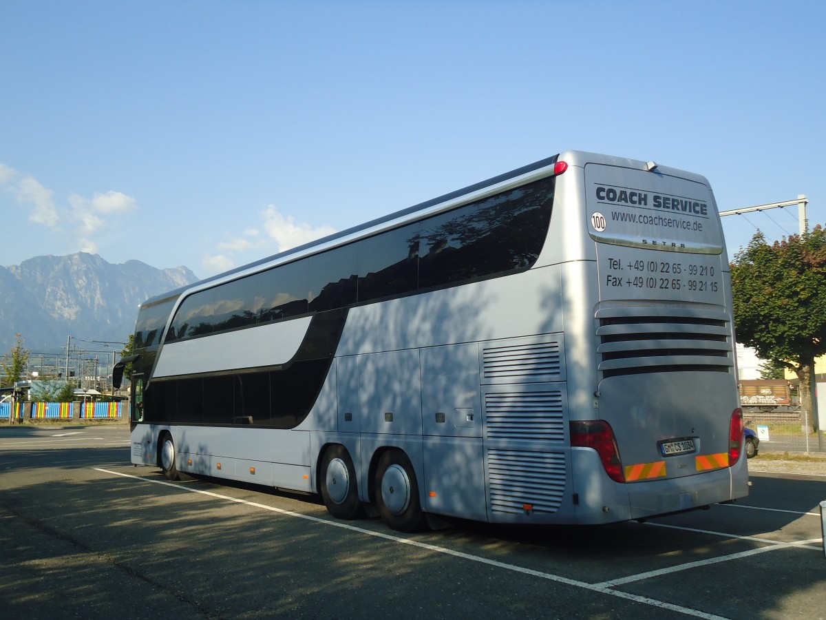 (141'084) - Aus Deutschland: Coach Service, Wehnrath - GM CS 1034 - Setra am 14. August 2012 in Thun, Seestrasse