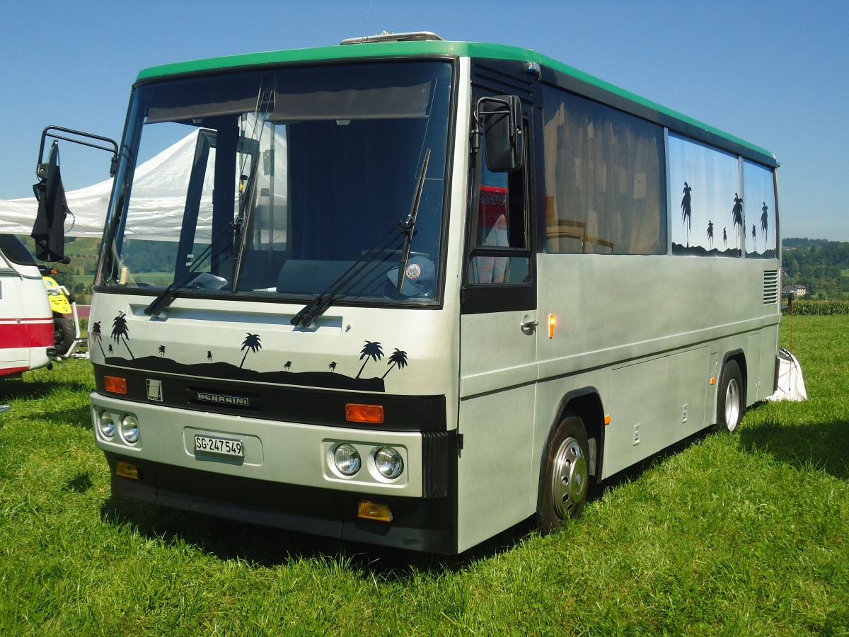 (141'217) - Schneider, Ermenswil - SG 247'549 - Menarini-Iveco (ex Nr. 5) am 18. August 2012 in Affeltrangen, Kreuzegg