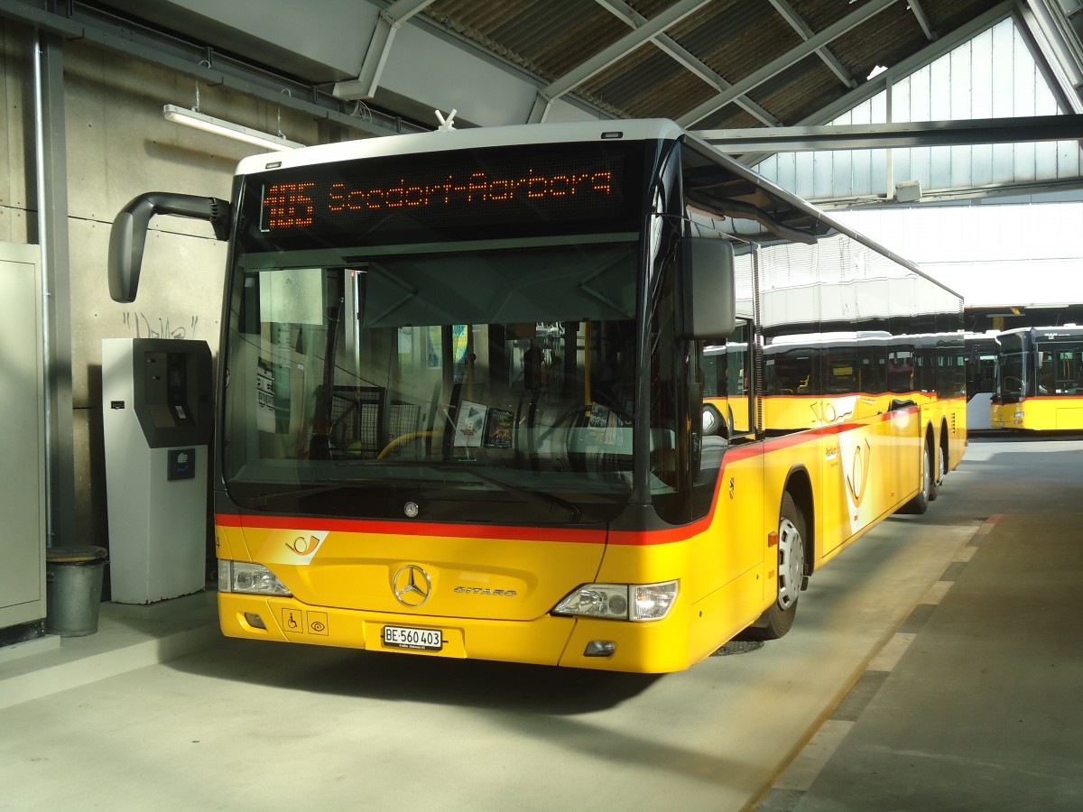 (141'231) - PostAuto Bern - Nr. 654/BE 560'403 - Mercedes am 19. August 2012 in Bern, Postautostation