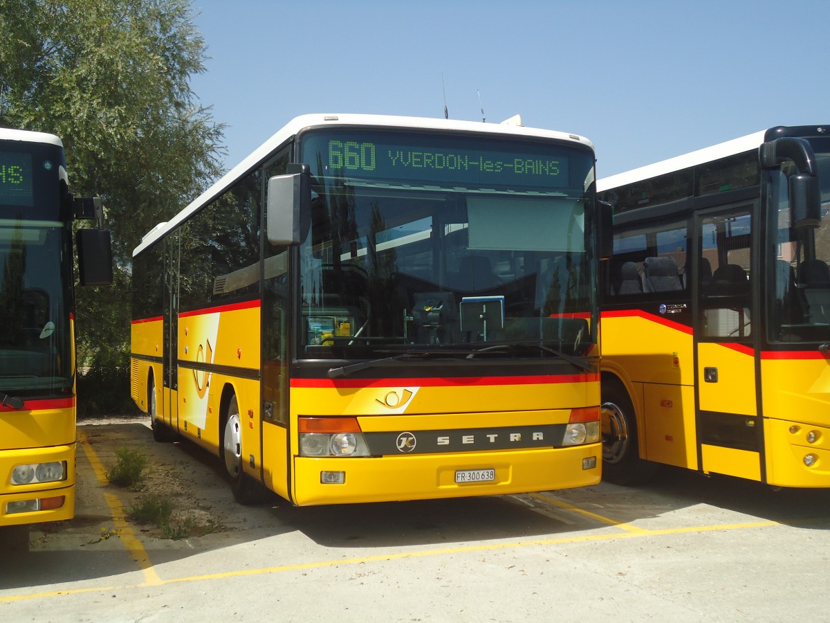 (141'341) - CarPostal Ouest - FR 300'638 - Setra am 19. August 2012 in Yverdon, Garage