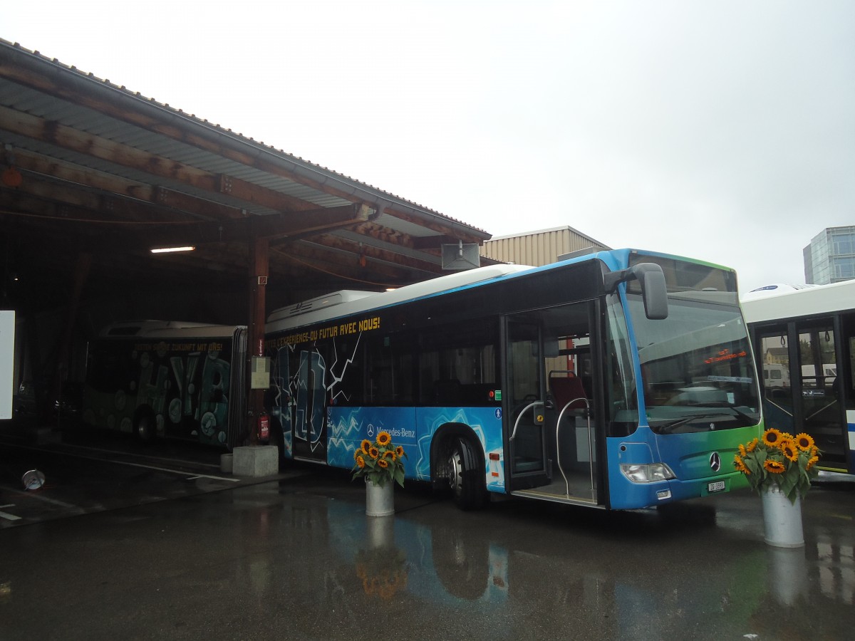 (141'421) - ZVB Zug (Testbus) - ZG 3393 - Mercedes am 1. September 2012 in Zug, Garage