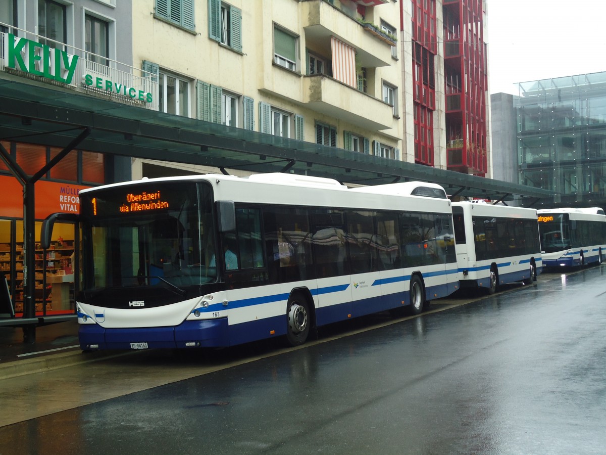 (141'438) - ZVB Zug - Nr. 163/ZG 88'163 - Hess am 1. September 2012 beim Bahnhof Zug