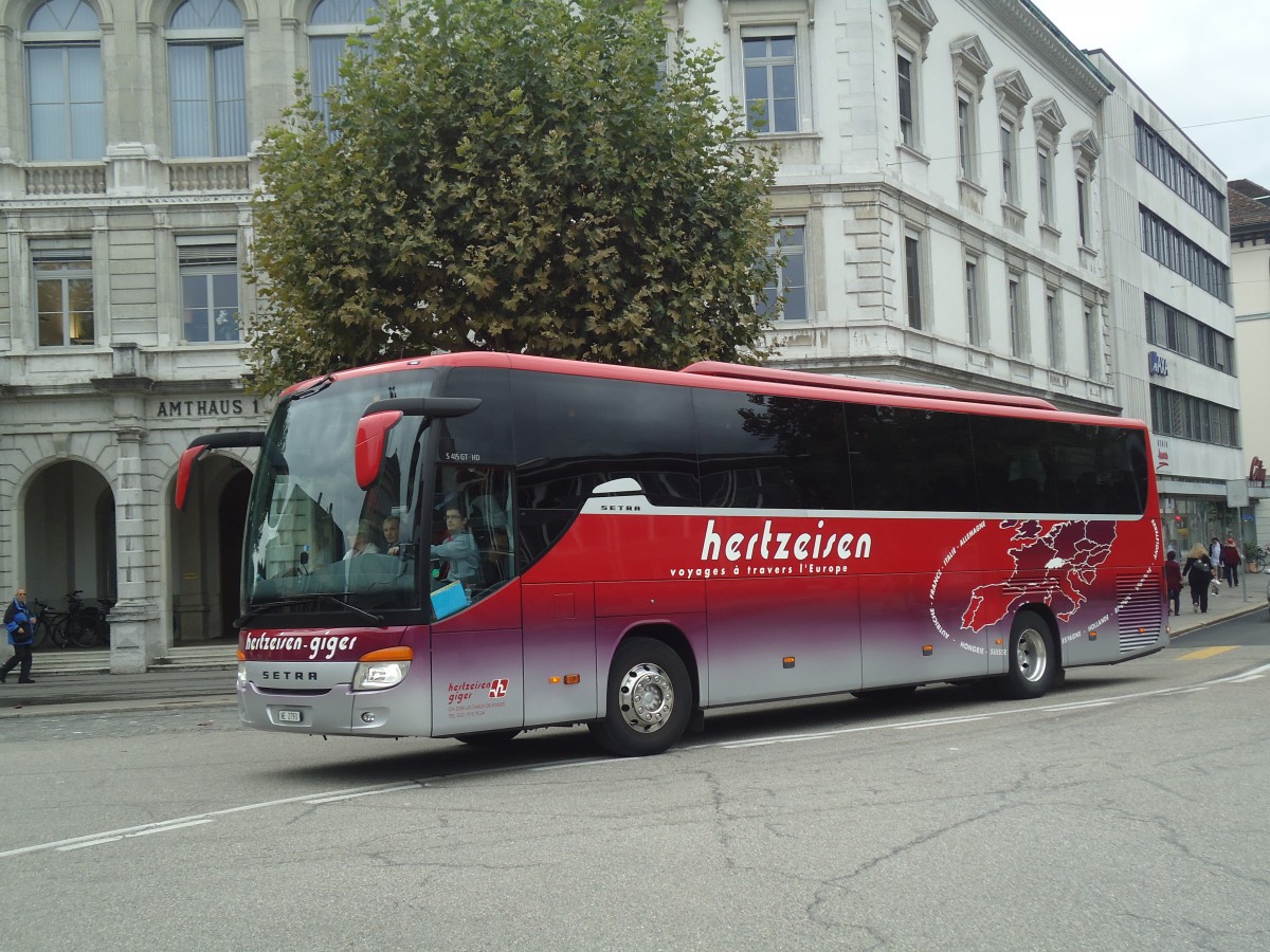 (141'537) - Giger, La Chaux-de-Fonds - NE 2793 - Setra am 12. September 2012 in Solothurn, Amthausplatz