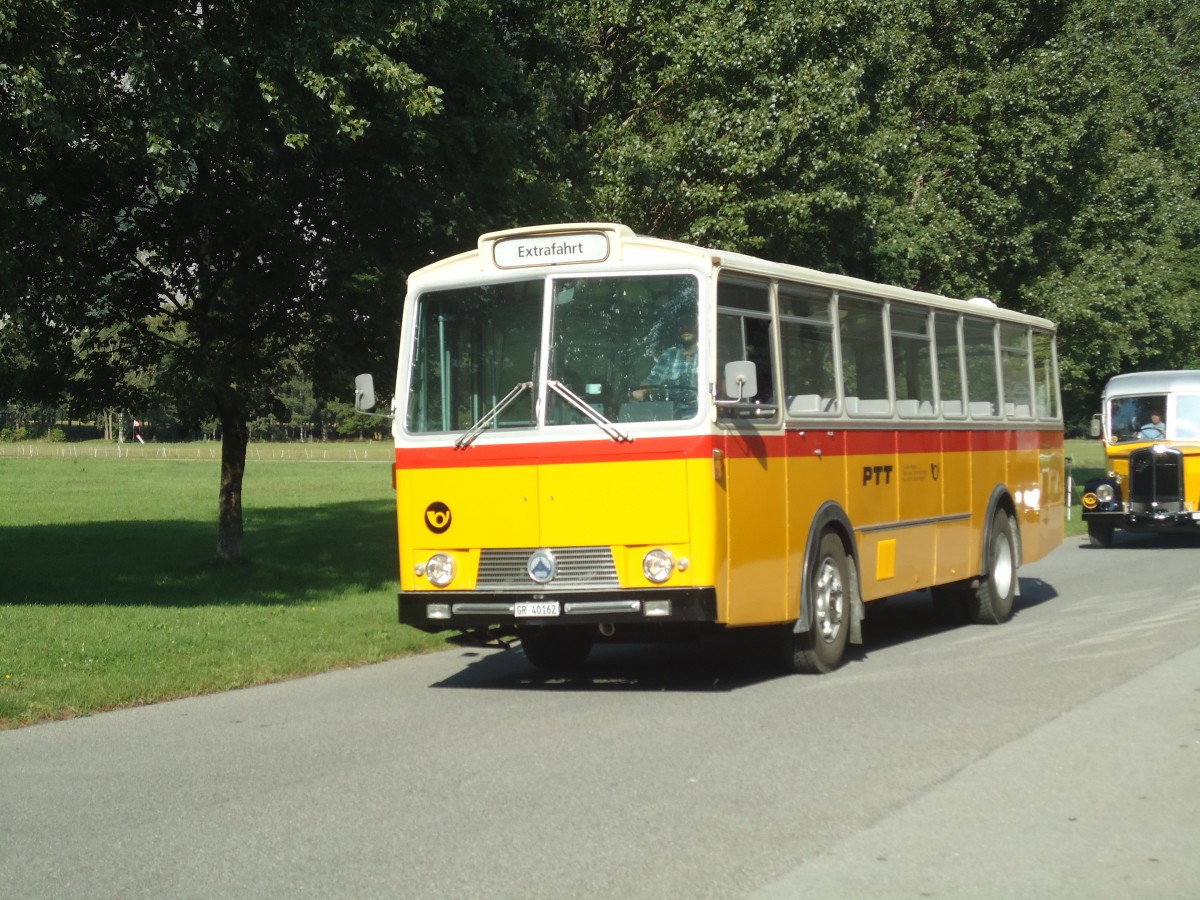 (141'642) - HPTrans, Thusis - GR 40'162 - Saurer/Tscher (ex Mauerhofer, Worb; ex Erni, Schupfart Nr. 3; ex P 24'636) am 15. September 2012 in Chur, Waffenplatz