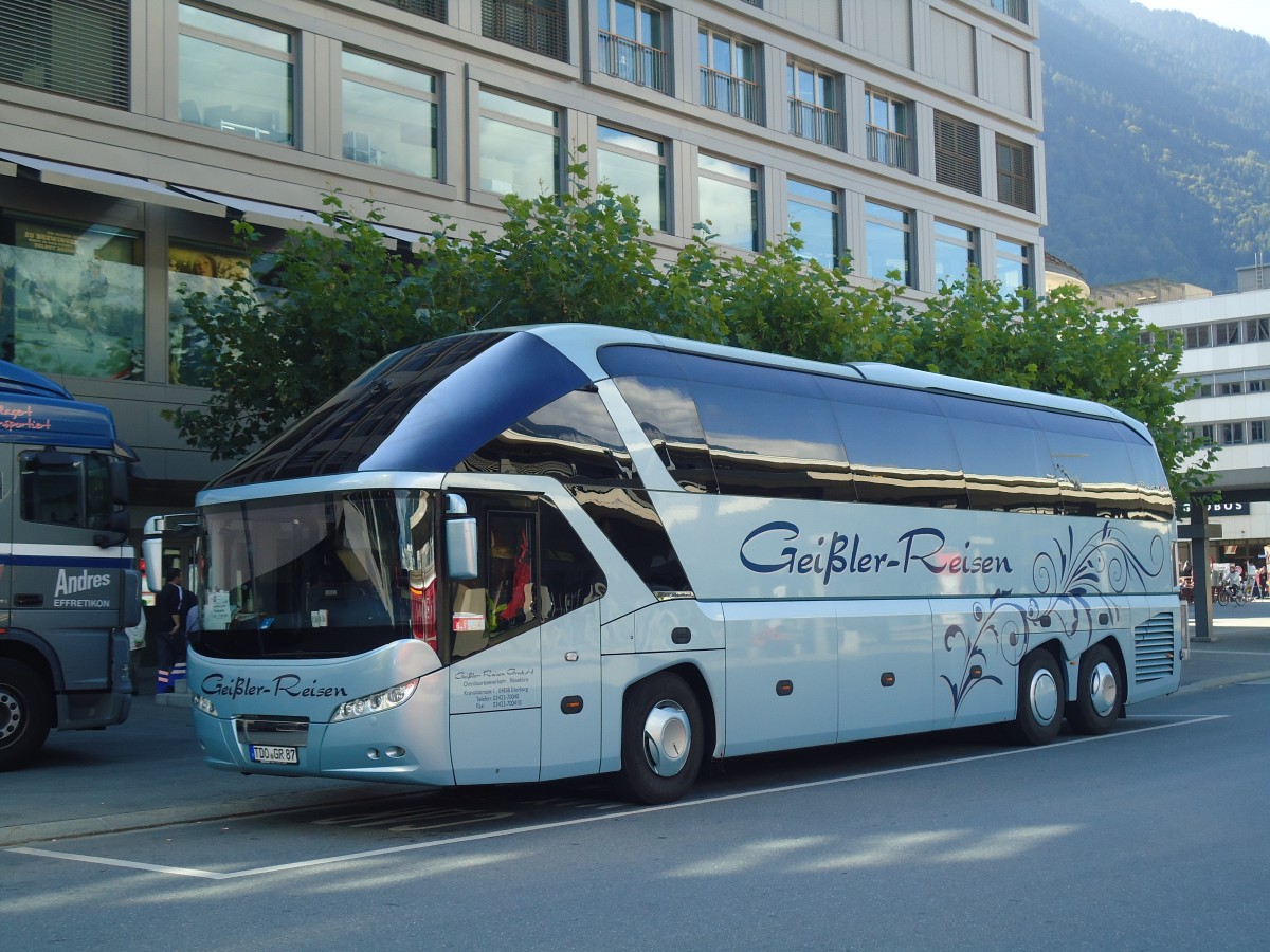 (141'762) - Aus Deutchland: Geissler, Eilenburg - TDO-GR 87 - Neoplan am 15. September 2012 beim Bahnhof Chur