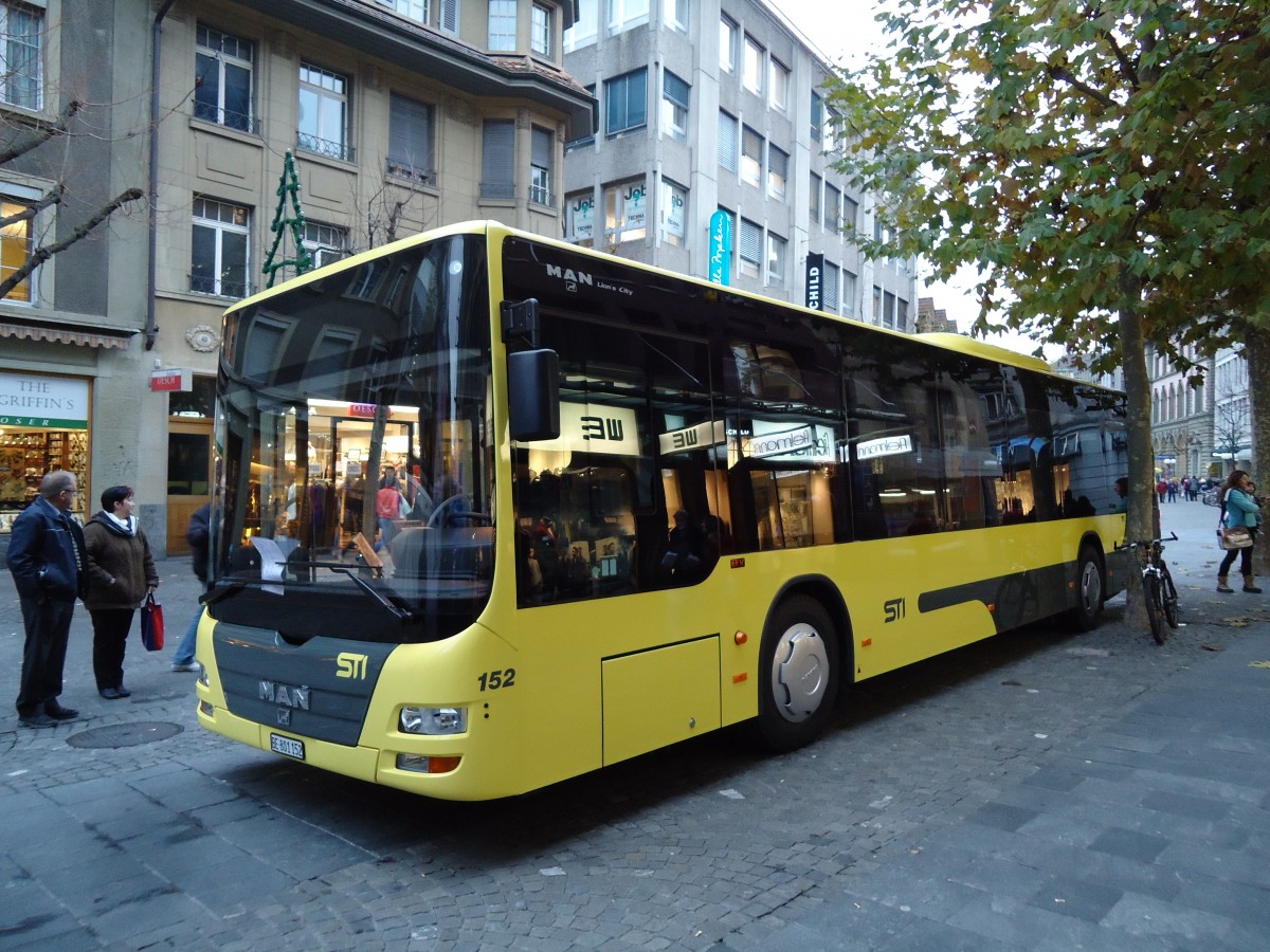 (142'259) - STI Thun - Nr. 152/BE 801'152 - MAN am 22. November 2012 in Thun, Blliz