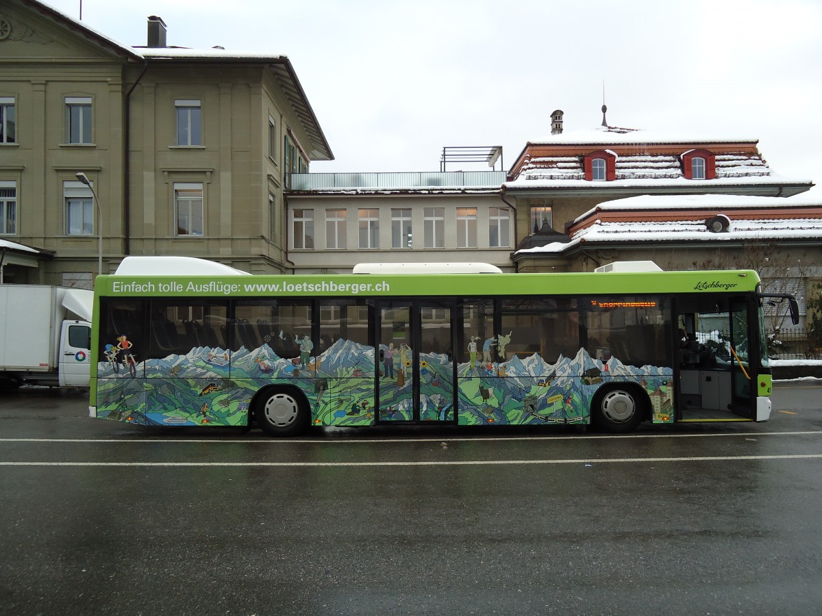 (142'470) - Busland, Burgdorf - Nr. 41/BE 593 - Scania/Hess am 10. Dezember 2012 beim Bahnhof Burgdorf