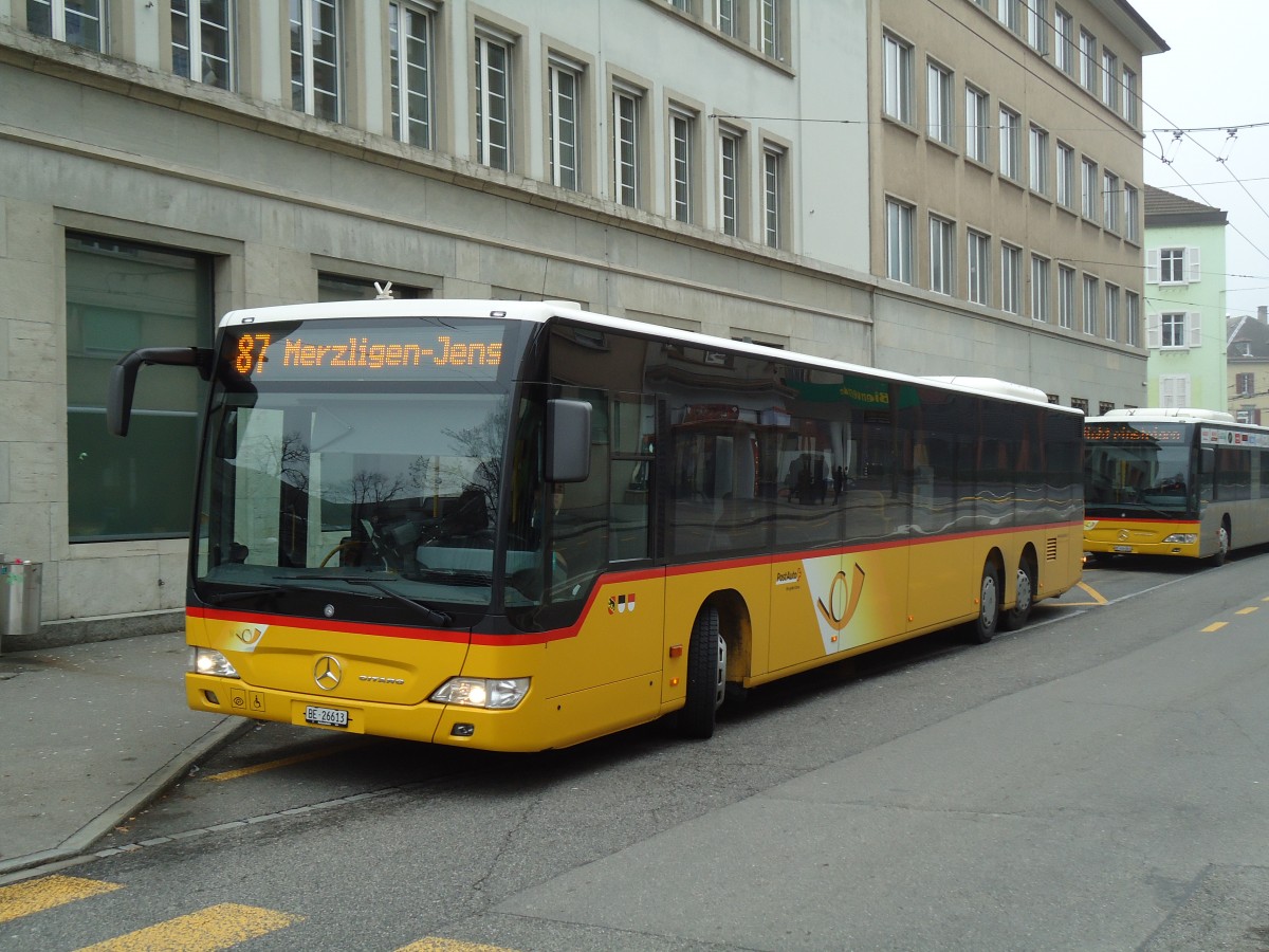 (142'793) - AVA Aarberg - Nr. 3/BE 26'613 - Mercedes am 29. Dezember 2012 in Biel, Bahnhofplatz