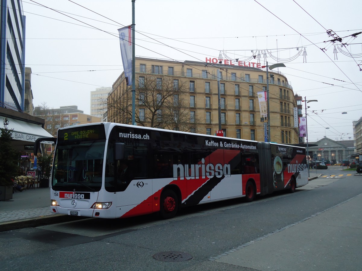 (142'821) - VB Biel - Nr. 154/BE 653'154 - Mercedes am 29. Dezember 2012 in Biel, Guisanplatz