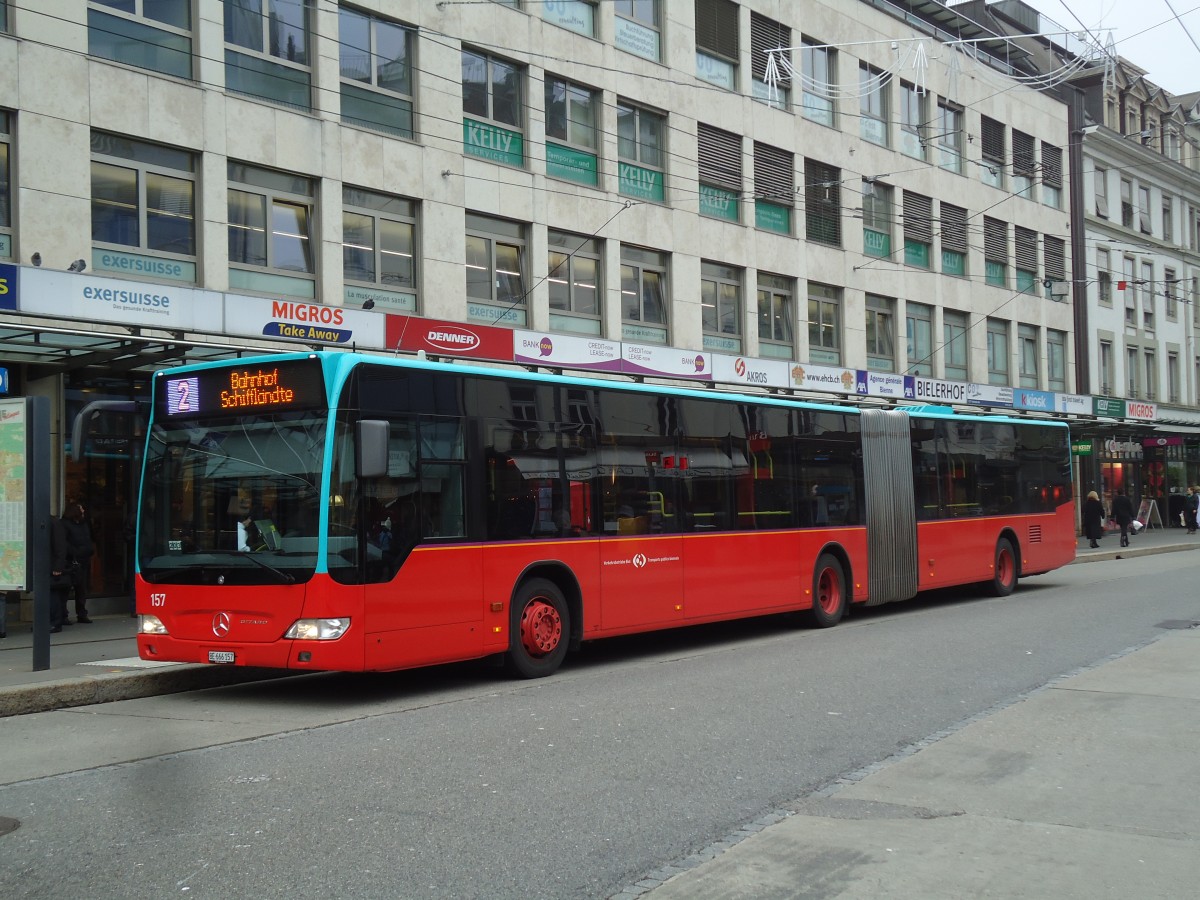 (142'825) - VB Biel - Nr. 157/BE 666'157 - Mercedes am 29. Dezember 2012 in Biel, Guisanplatz