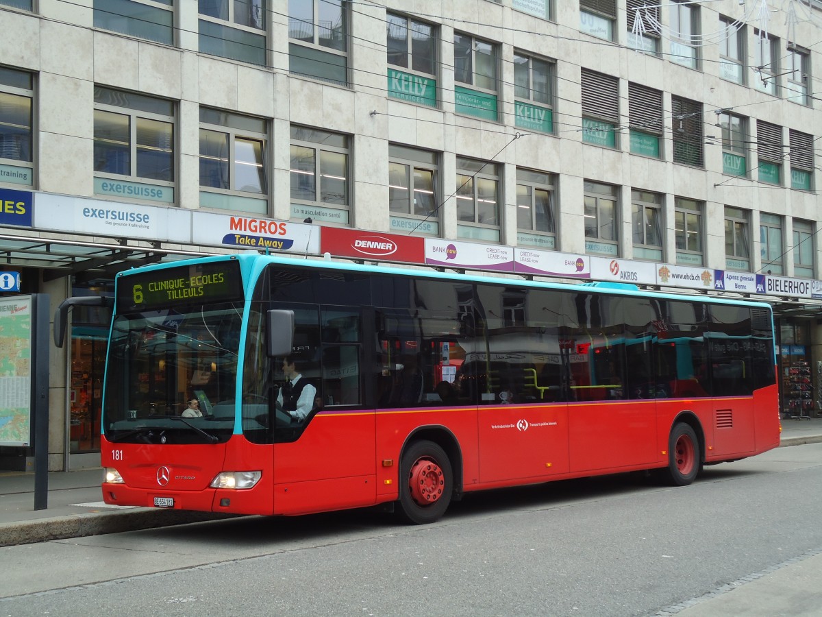 (142'831) - VB Biel - Nr. 181/BE 654'181 - Mercedes am 29. Dezember 2012 in Biel, Guisanplatz