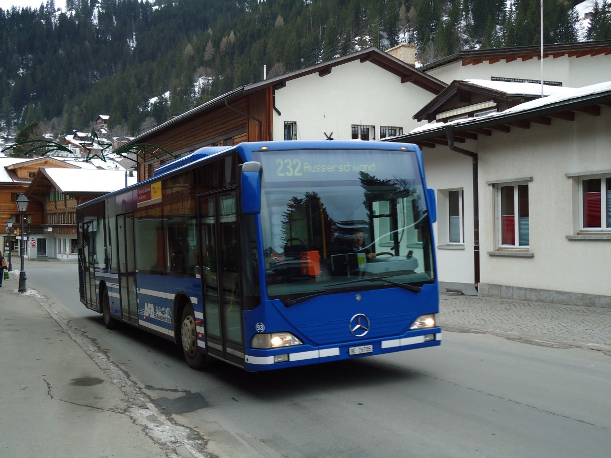 (142'879) - AFA Adelboden - Nr. 93/BE 26'705 - Mercedes (ex Nr. 5) am 1. Januar 2013 beim Autobahnhof Adelboden