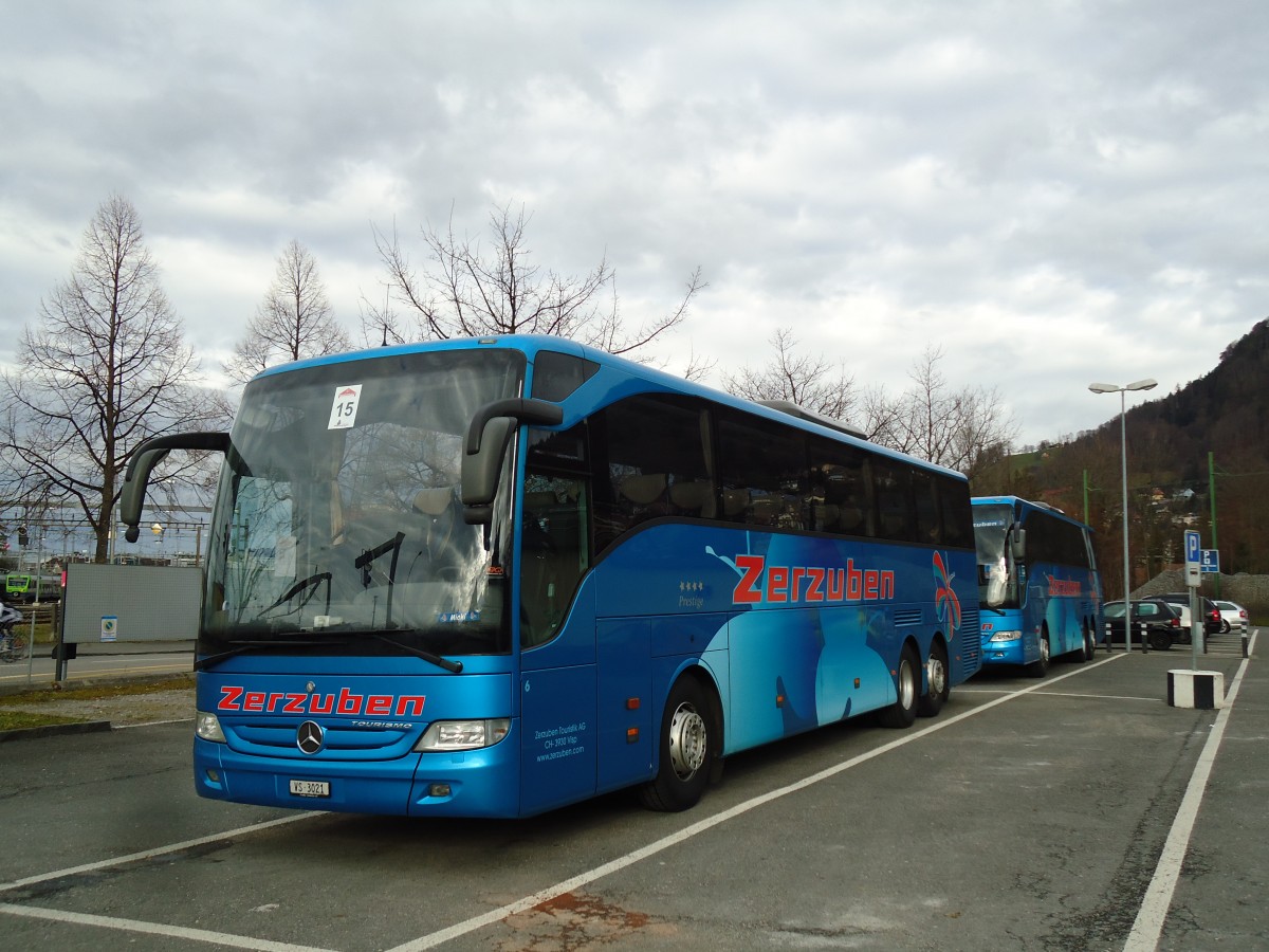 (142'912) - Zerzuben, Visp-Eyholz - Nr. 6/VS 3021 - Mercedes am 3. Januar 2013 in Thun, Seestrasse