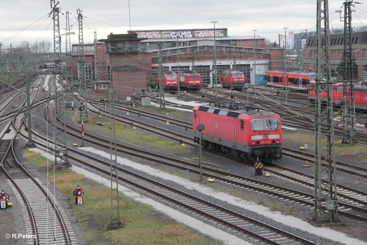 143 197-2 abgestellt im BW1 Frankfurt/Main. 23.12.14