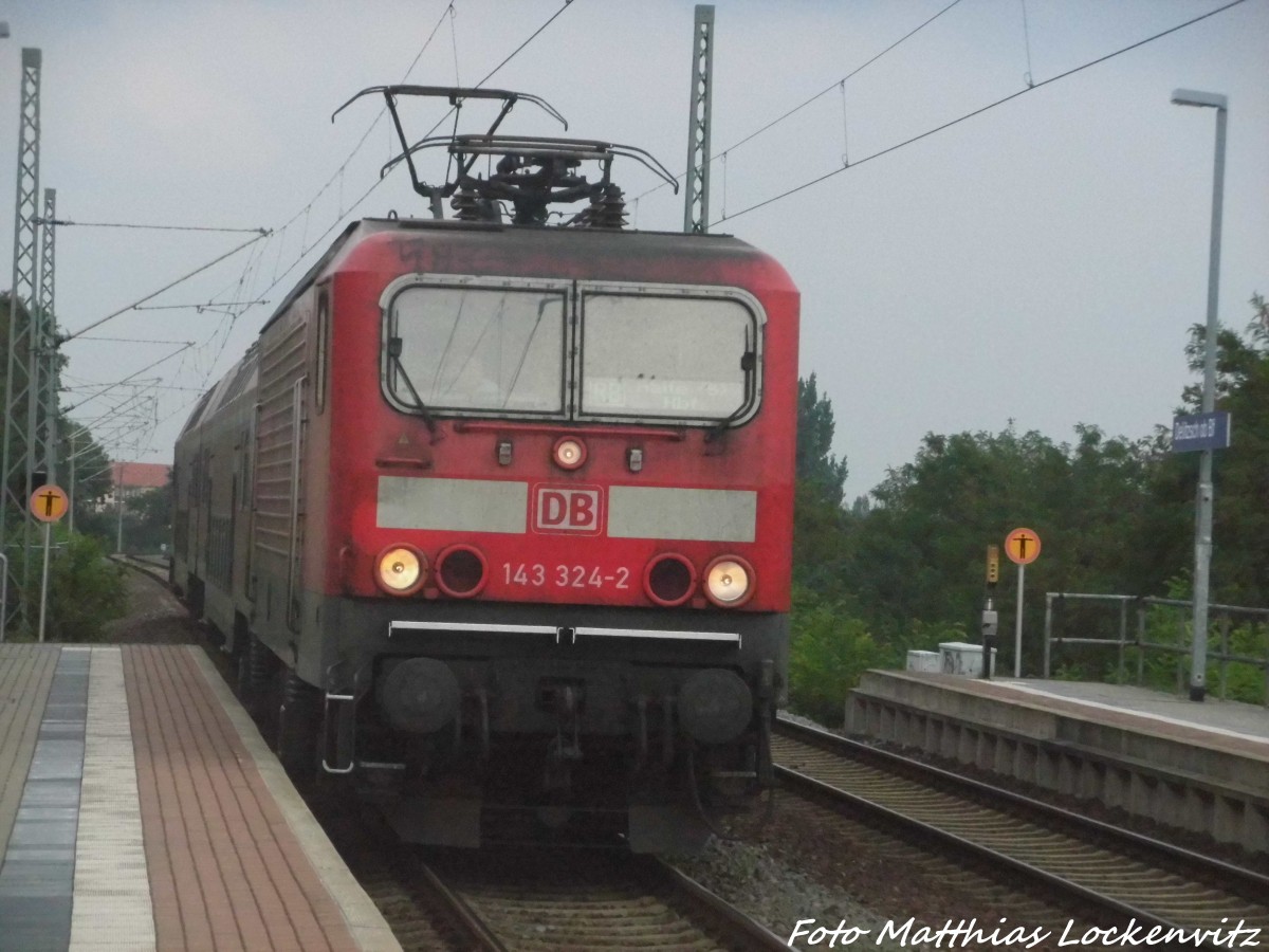 143 234 bei der einfahrt in den Bahnhof Delitzsch ob Bf am 11.9.15