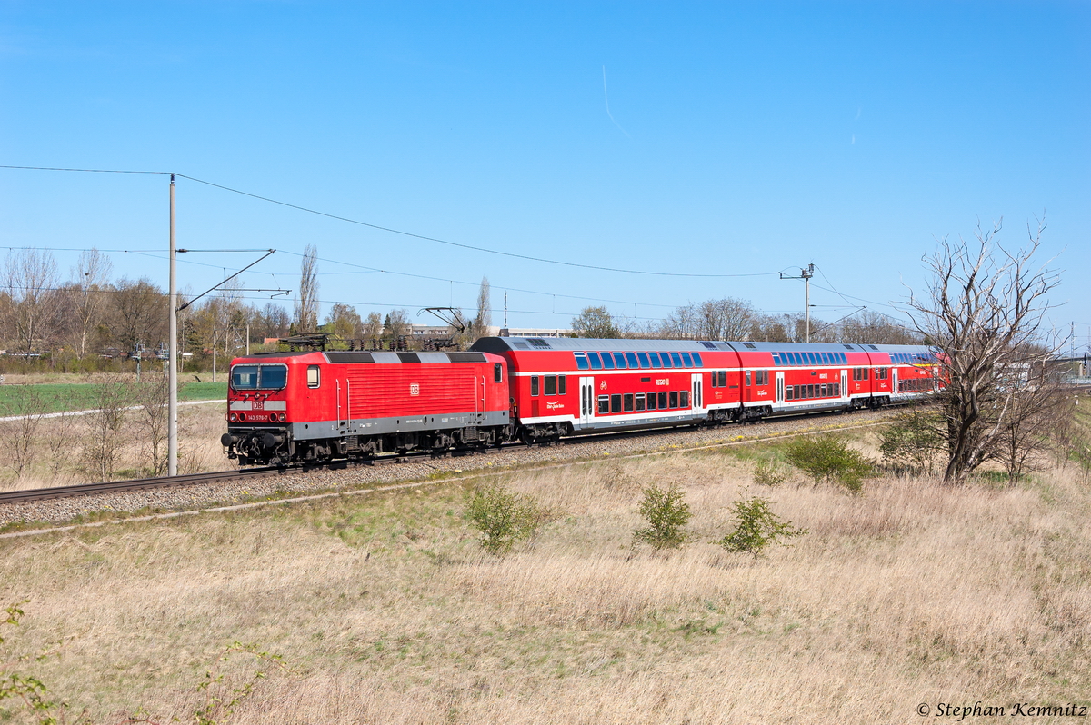 143 576-7 mit der RB32 (RB 17568) von Stendal nach Salzwedel in Stendal. 21.04.2015