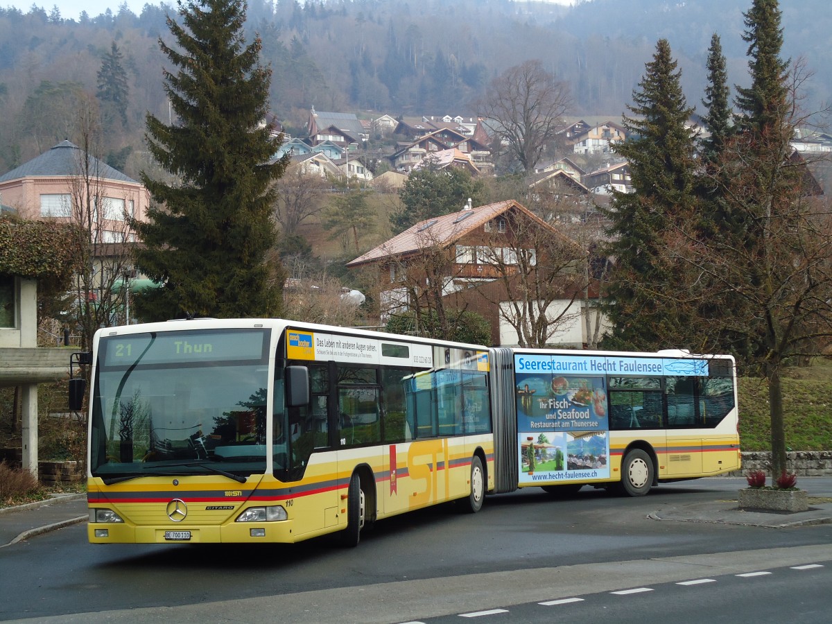 (143'033) - STI Thun - Nr. 110/BE 700'110 - Mercedes am 19. Januar 2013 in Oberhofen, Wichterheer Gut