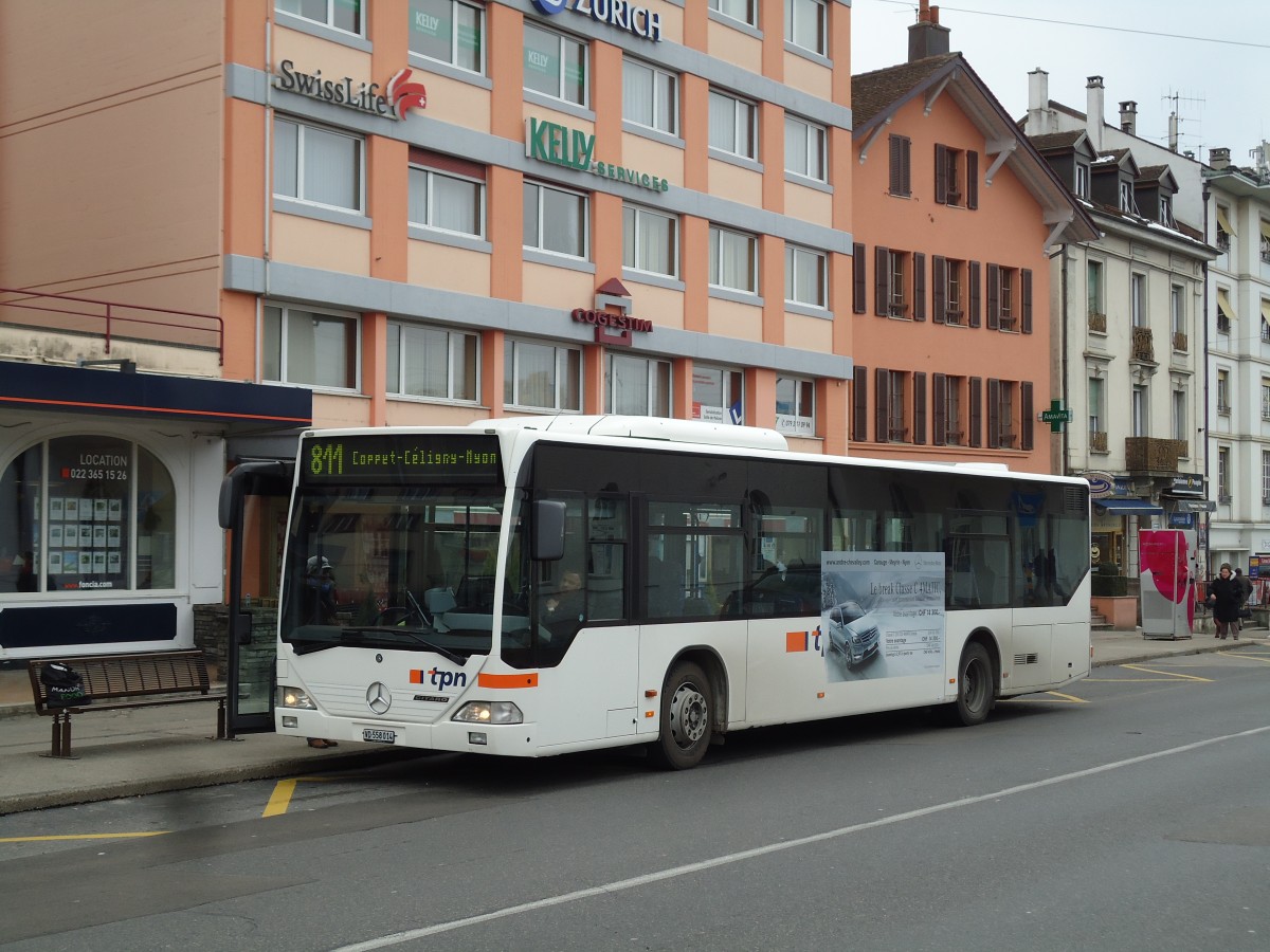 (143'400) - TPN Nyon - VD 558'014 - Mercedes am 22. Februar 2013 beim Bahnhof Nyon