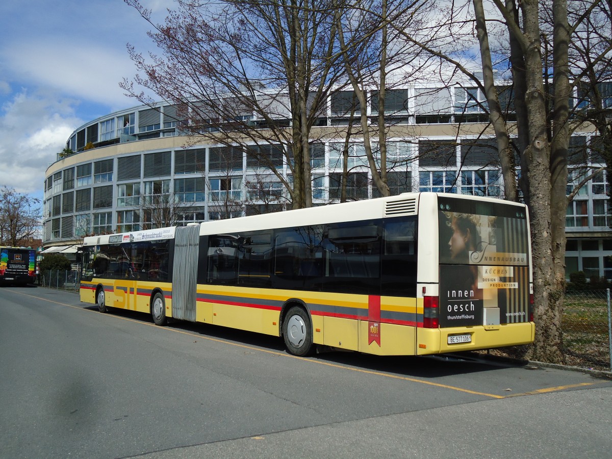 (143'618) - STI Thun - Nr. 106/BE 577'106 - MAN am 13. April 2013 bei der Schifflndte Thun