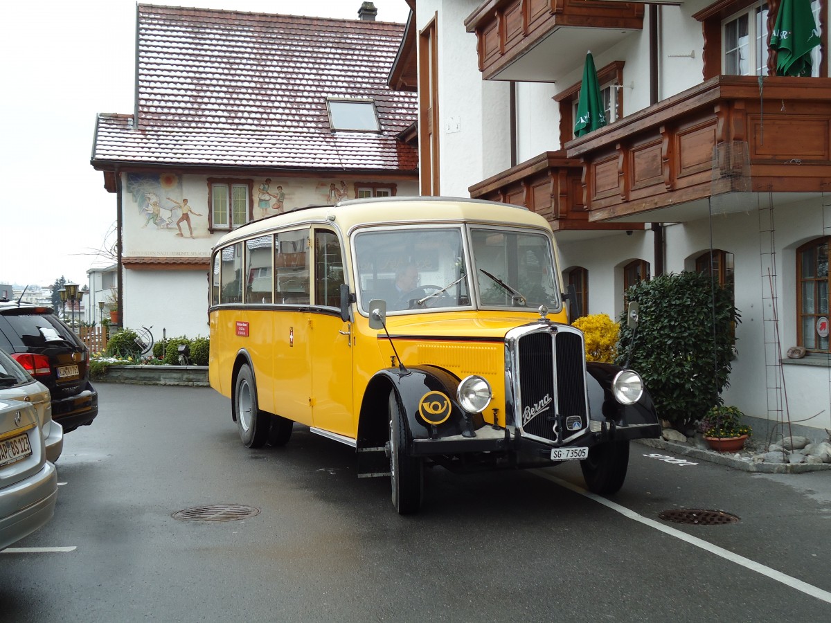 (143'703) - Baumgartner, Horn - Nr. 1/SG 73'505 - Berna/Hess (ex Chiesa, Minusio) am 20. April 2013 in Rorschacherberg, Rest. Rebstock