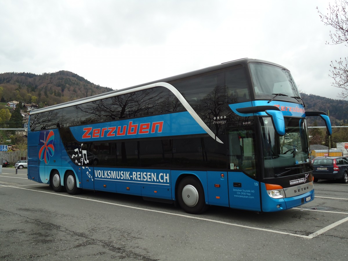 (143'820) - Zerzuben, Visp-Eyholz - Nr. 15/VS 66'361 - Setra am 22. April 2013 in Thun, Seestrasse