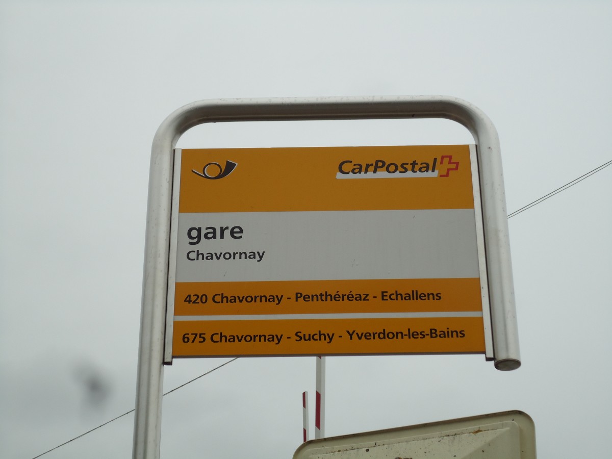 (143'862) - PostAuto-Haltestelle - Chavornay, gare - am 27. April 2013